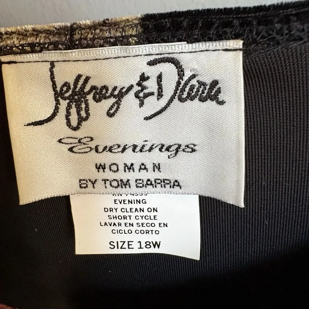 Sweetheart Jeffrey‎ & Dara  Velvet Burnout Red Rose Jacket Size 18W wearable Art